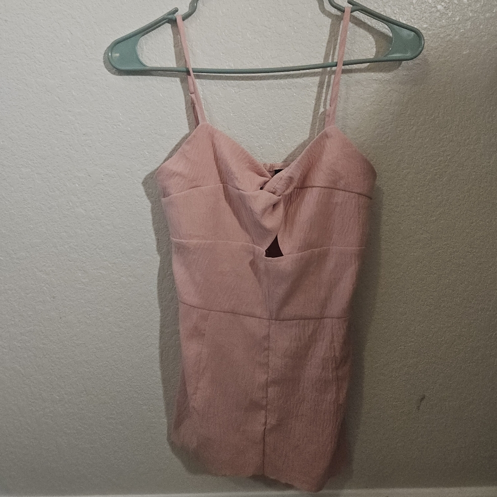 Elegant Pink Strappy Blouse